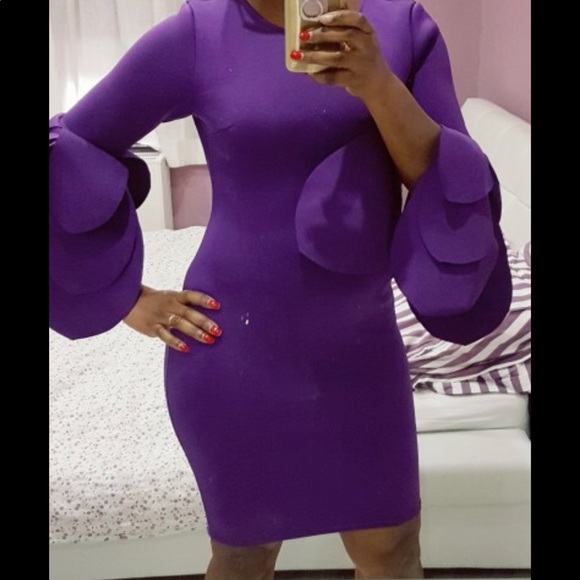 SOLD💕Long Nude Boho Bell Sleeve Cocktail Dress💕 - Picture 5 of 5